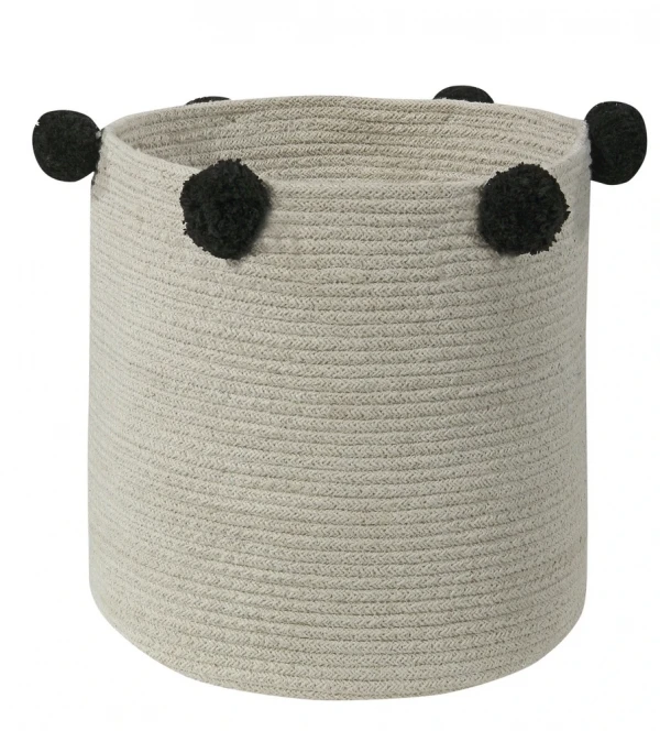 Корзина Lorena Canals Bubbly Natural Black (⌀30x30 см)