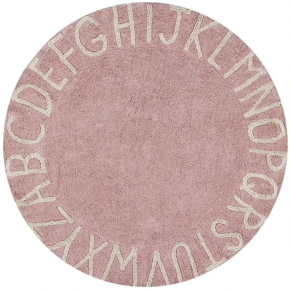 Ковер Lorena Canals Alphabet Round ABC Pink (?150 см)